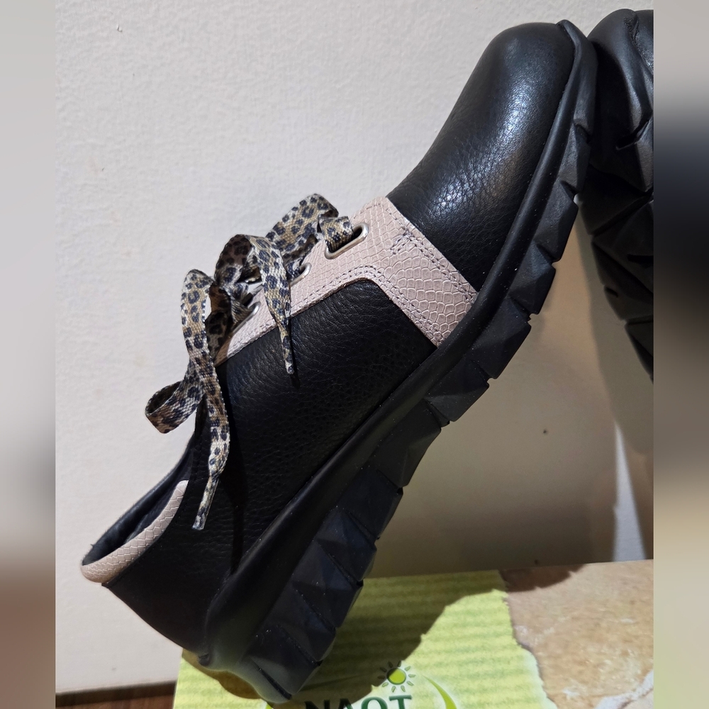 Women's Elios Beije Lizard With Black Leather & Cheetah Laces, Size 7 - Picture 7 of 16